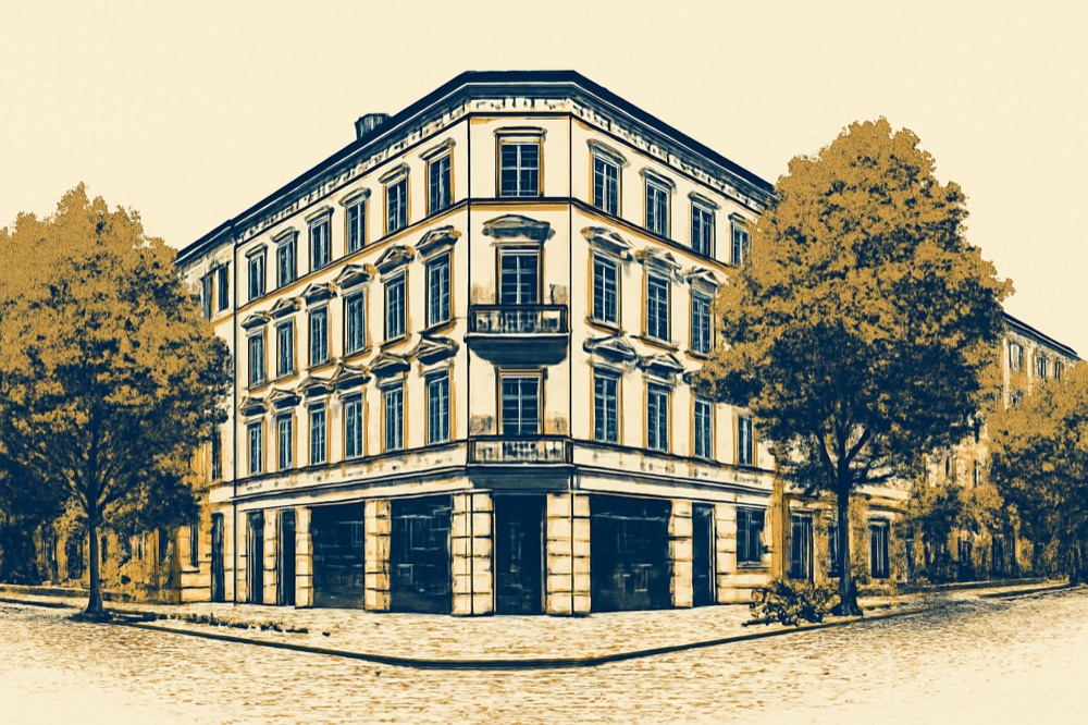 Berliner Altbau-Eckhaus in einem Milieuschutzgebiet