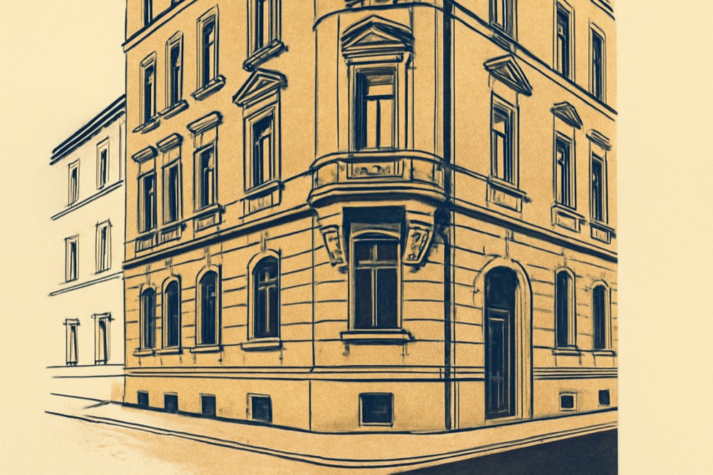 Münchner Altbaufassade in einem Milieuschutzgebiet