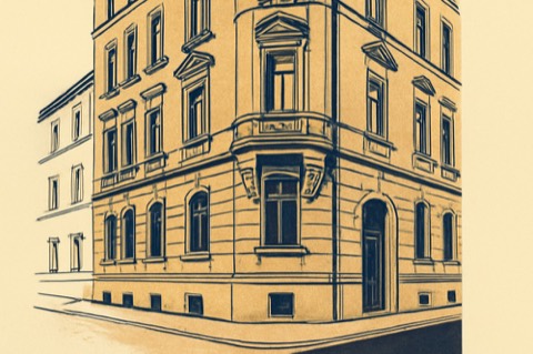 Münchner Altbaufassade in einem Milieuschutzgebiet