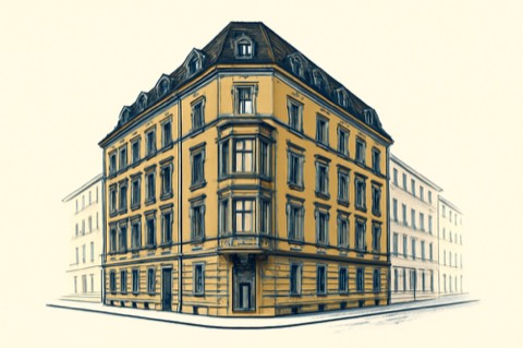 Gründerzeit‑Wohnhaus, typisch für Dresden und Leipzig