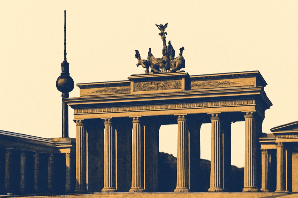 Berlin — the Brandenburg Gate and the Fernsehturm