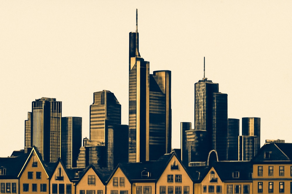 Frankfurt — the banking skyline above the old town