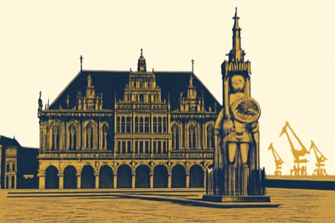 Bremen — Rathaus und Roland